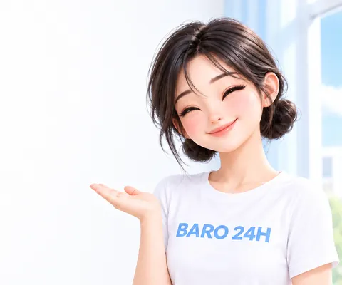 밝게 웃으며 상담을 안내하는 20대 여성 3D 인물