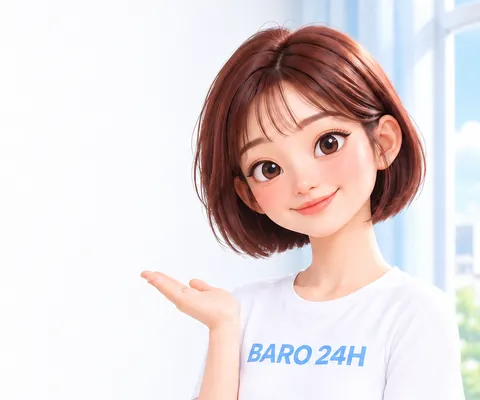 휴대폰을 보며 미소 짓는 여성 3D 인물